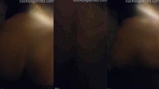 Hubby watch as wife gets creampie by 2 black men