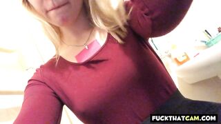 Blonde Russian Teen Masturbates on Webcam