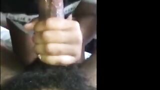Black Amateur Sucks a BBC