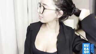 Naughty Teen Boss Masturbates on Webcam for You