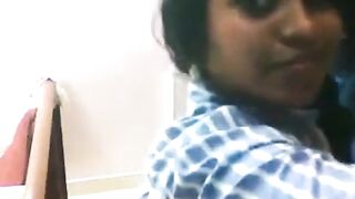 Indian Asian Girl's Striptease on Webcam