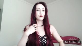 Hot big natural boobs slim cute redhead goth babe