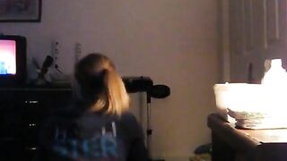 Dancing Busty Blonde on Webcam