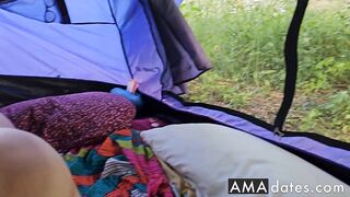 Morning Camping Creampie with a Small-Titted Amateur