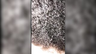 Lucky Guy Gets a Blowjob from a Black Amateur and Swallows Cum
