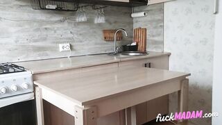 He Lifted Her Skirt and Fucked a Juicy Blonde Milf