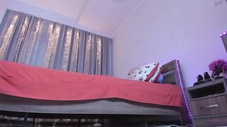 Low Angle Webcam: Asian Girl in Black Socks Deep Throats