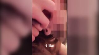 Cheating Russian Girl Sucks a Cock While Talking to Her Husband