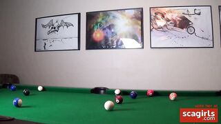 Fucking My Tight Pussy On The Pool Table