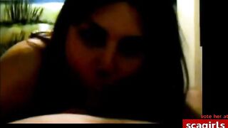 Cuckold Husband Deep-Throats Brunette Amateur