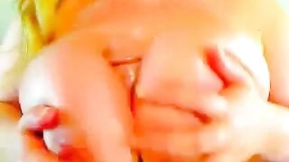 Big-Titted Romanian Granny Plays with Sex Toy on Webcam