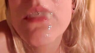 Girl Sucks, Swallows - Amateur Blowjob Video