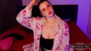 Natural huge tits and big ass very cute web teen