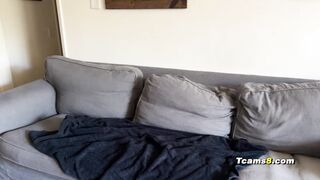 Busty shemale takes hard anal fuck doggystyle