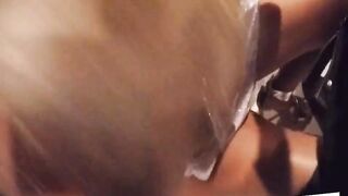 Girl Covered in Cum from Multiple Men - Amateur Blowjob and Facial