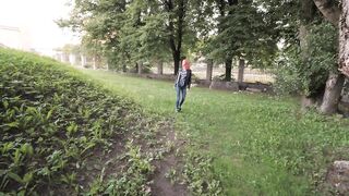 Redhead Teen Amateur Public Blowjob and POV Facial