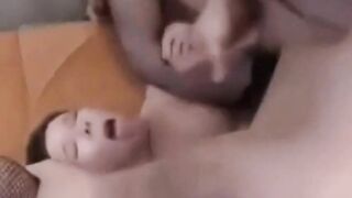 Amateur Anal Threesome with Facial and Gaping