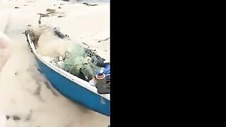 Interracial Threesome on the Beach - Amateur Doggy Style