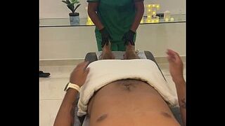 Real Amateur Uniform Roleplay: Intense Oiled Massage Therapy