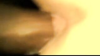 Phat-assed girl takes big black cock homemade