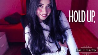 Super hot slim big booty big tits web teen with dildo