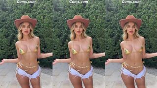 Cowboy Babe Ass and Boobs Tease