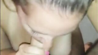 Amateur Blowjob Makes Him Cum