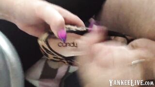Cumshot in High Heels Amateur Handjob