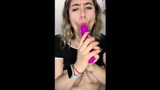 Sofia ​carla ​thrusts ​a ​purple ​dildo ​inside Full Access At