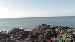 Amateur Mature Blowjob on the Beach