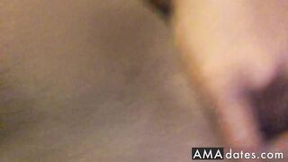 Ebony babe enjoys solo masturbation