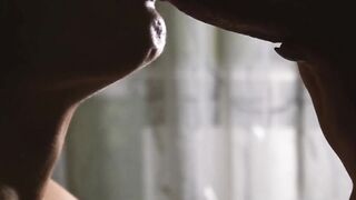 Fucked a busty teen beauty, POV blowjob with cum in mouth