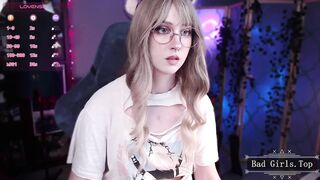 Very cute skinny blonde anime teen web show