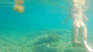 Naked Underwater Adventure with Friends