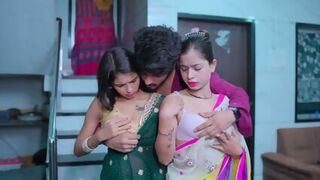 Indian Husband Fucking Hard His Both Horny Wifes
