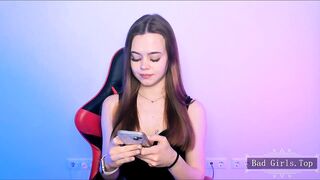 Skinny pretty small tits web petite long hair teen
