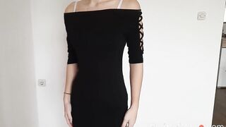 Redhead Teen Strips from Tight Dress on Webcam