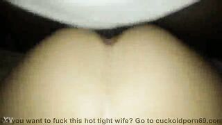hotwife barebacks bbc bull removes condom in front of hubby