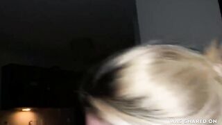 Blonde Teen Amateur Blowjob and Cumshot