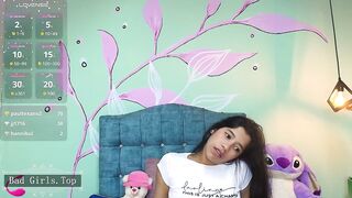 Very petite skinny booty webcam long hair teen show
