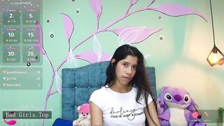 Very petite skinny booty webcam long hair teen show
