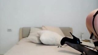 Webcam Girl's Spanking Session