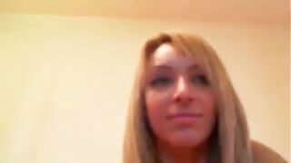 Blonde Licks Her Feet on Webcam