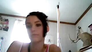 College Girl Uses Vibrator On Webcam For Her BF