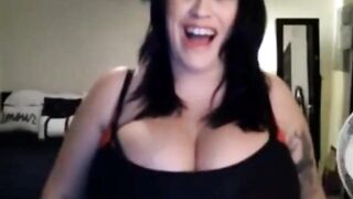 Leanne Crow's Big Natural British Tits on Webcam