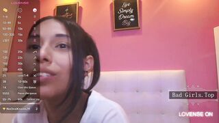 Very cute skinny latina teen sweet natural big tits show