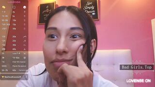 Very cute skinny latina teen sweet natural big tits show