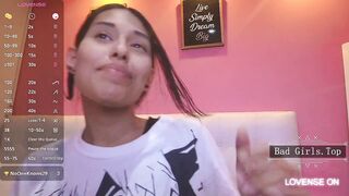 Very cute skinny latina teen sweet natural big tits show