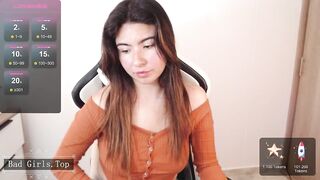 Natural big boobs super cute slim web brunette teen
