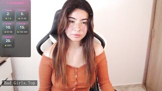 Natural big boobs super cute slim web brunette teen